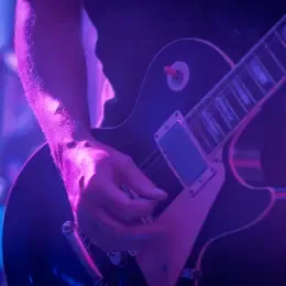 Singer performing live
